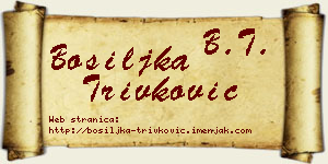 Bosiljka Trivković vizit kartica